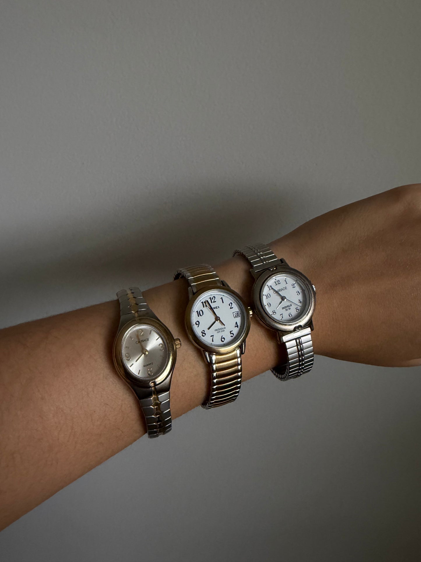 003 Carriage by Timex Two-Tone Stretch Watch