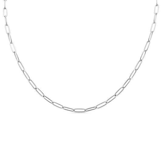 16" Silver Paperclip Chain